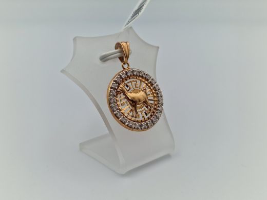 Zelta kulons ar cirkoniju, 2.06 g