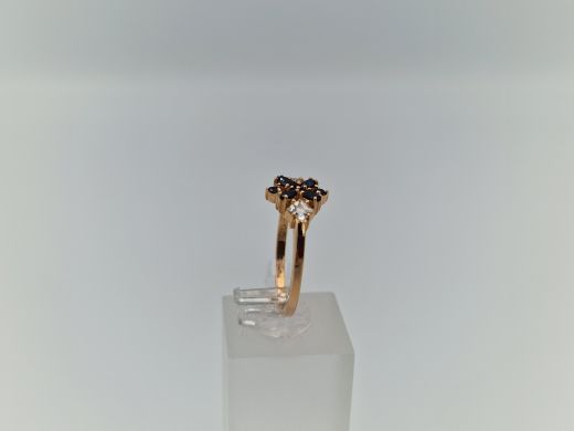 Zelta gredzens ar cirkoniju, 2.77 g, izm. 18