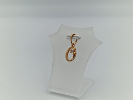 Zelta kulons ar cirkoniju, 0.63 g