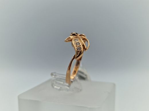 Zelta gredzens ar cirkoniju, 2.02 g, izm. 16.5