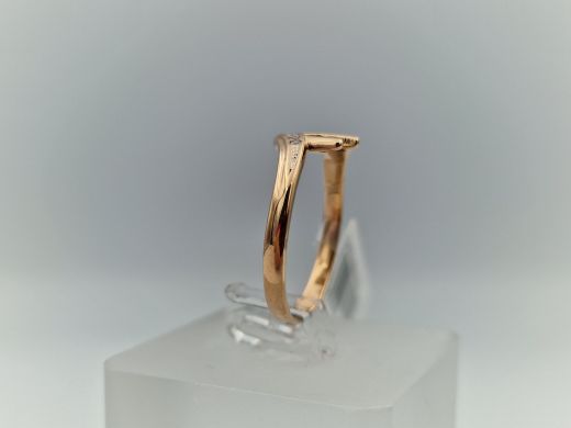 Zelta gredzens ar cirkoniju, 2.06 g, izm. 18