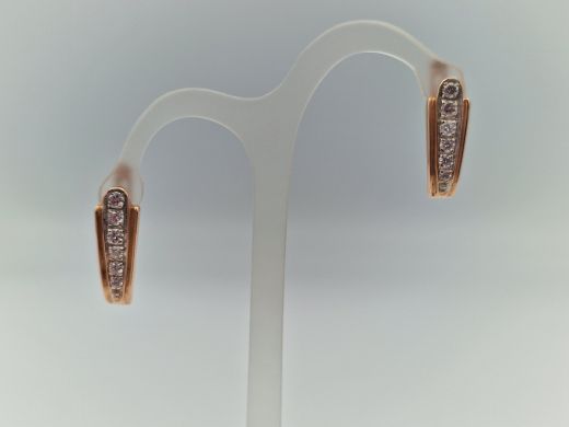 Zelta auskari ar cirkoniju, 3.29 g