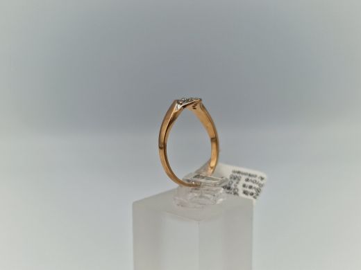 Zelta gredzens ar cirkoniju, 2.07 g
