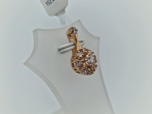 Золотой кулон с цирконом, 1.9 г