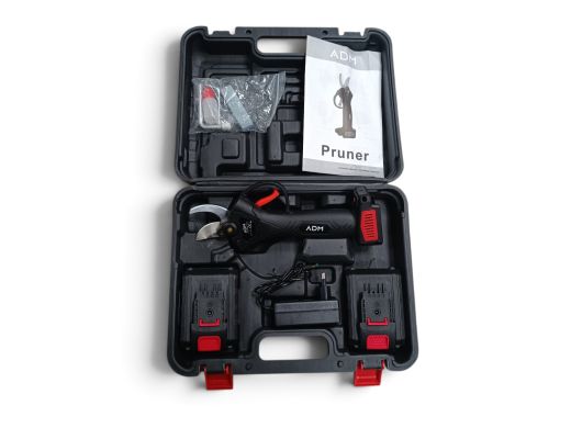ADM Pruner. 2 akumulatori, lādētājs, kaste