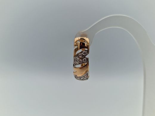 Zelta auskari ar cirkoniju, 2.51 g