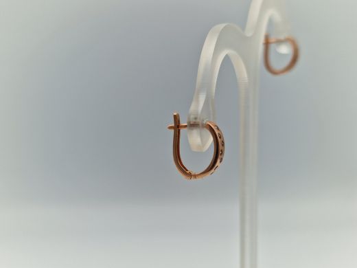 Zelta auskari ar cirkoniju, 1.56 g