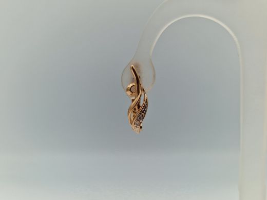 Zelta auskari ar cirkoniju, 3.16 g