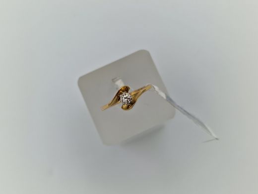 Zelta gredzens ar briljantu, 2.26 g, izm. 16.6