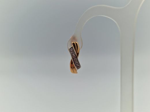 Zelta auskari ar cirkoniju, 1.65 g