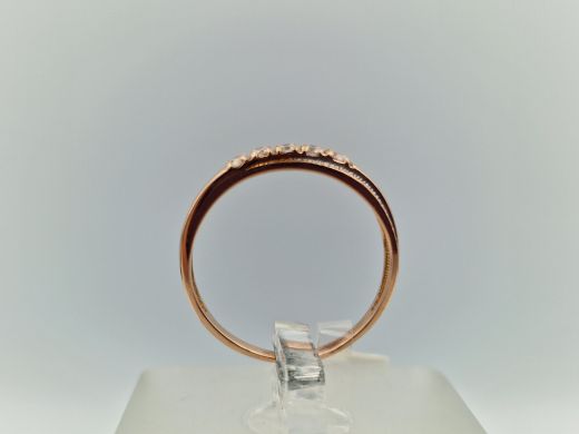 Zelta gredzens ar cirkoniju, 1.96 g, izm. 17.2