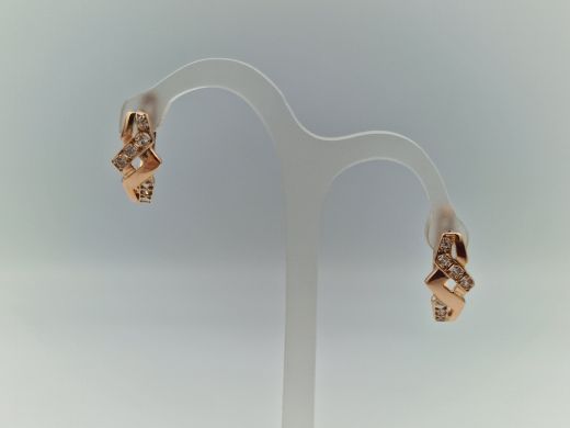 Zelta auskari ar cirkoniju, 2.47 g