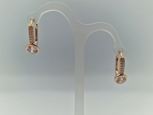 Zelta auskari ar cirkoniju, 2.92 g