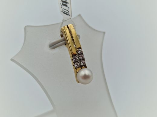 Золотой кулон с цирконом, 1.57 г