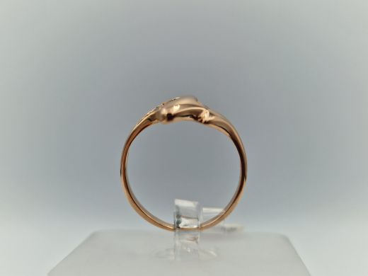 Zelta gredzens ar cirkoniju, 1.99 g, izm. 16