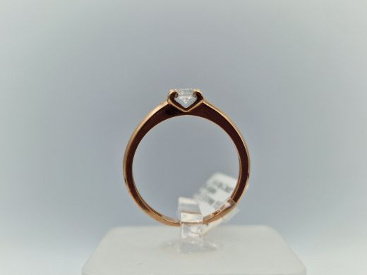 Zelta gredzens ar cirkoniju, 1.57 g, izm. 16.5