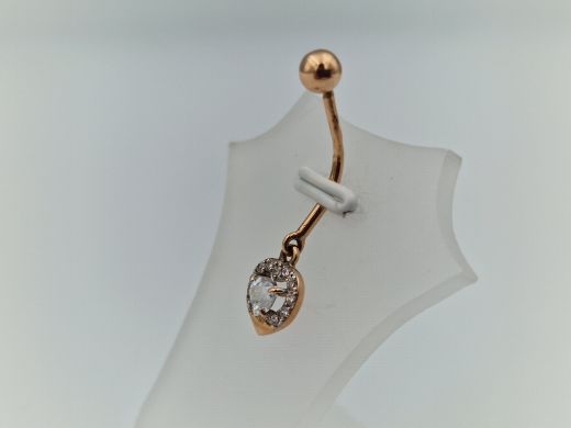 Золотой кулон с цирконом, 1.32 г