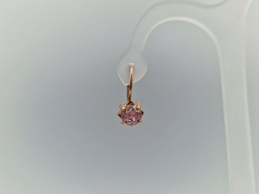 Золотые серьги с цирконом, 2.6 г