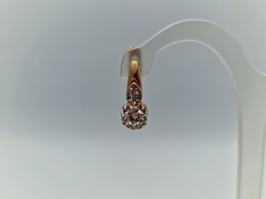 Zelta auskari ar cirkoniju, 2.2 g