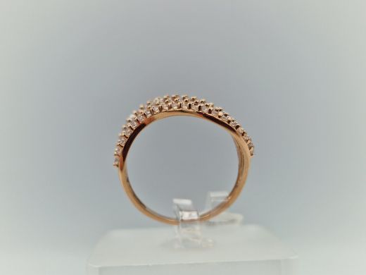 Zelta gredzens ar cirkoniju, 3.49 g, izm. 18.5