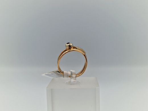 Zelta gredzens ar briljantu, 3.62 g, izm. 17