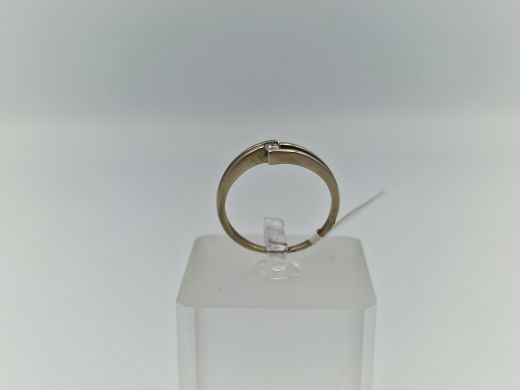 Zelta gredzens ar briljantu, 1.84 g, izm. 17.5