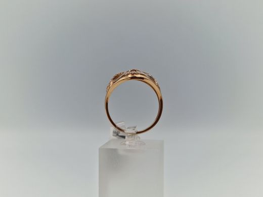 Zelta gredzens ar cirkoniju, 2.47 g, izm. 18