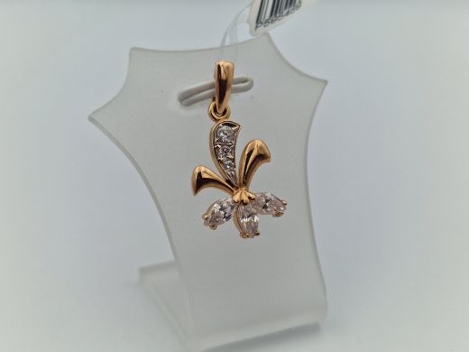 Золотой кулон с цирконом, 2.4 г