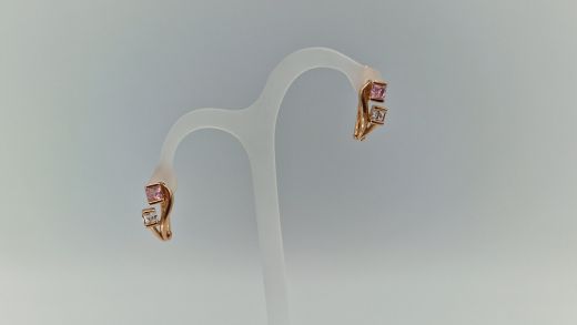 Zelta auskari ar cirkoniju, 2.51 g