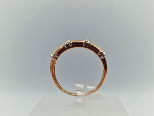 Zelta gredzens ar cirkoniju, 2.3 g, izm. 19