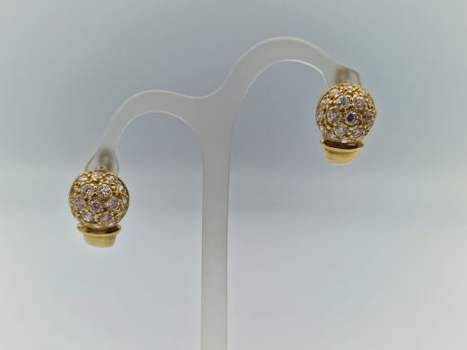 Zelta auskari ar cirkoniju, 5.75 g