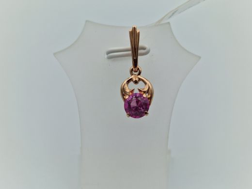 Zelta kulons ar koraļļi, 1.37 g