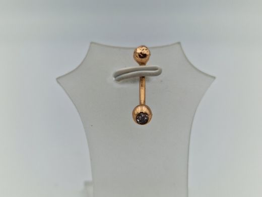 Zelta kulons ar cirkoniju, 1.22 g