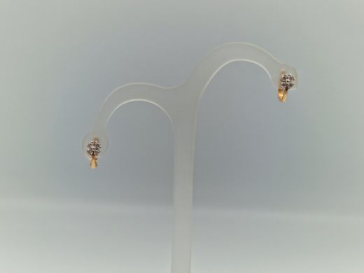 Zelta auskari ar cirkoniju, 1.42 g