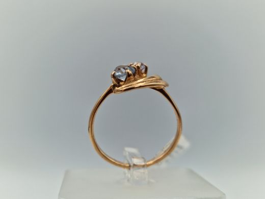 Zelta gredzens ar cirkoniju, 2.21 g, izm. 18