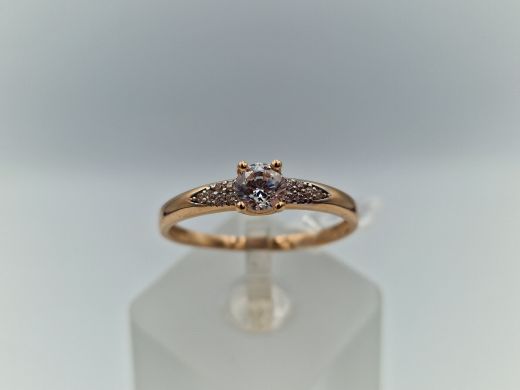 Zelta gredzens ar cirkoniju, 1.98 g, izm. 20