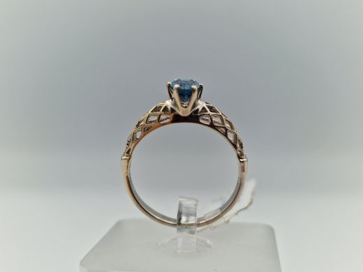 Zelta gredzens ar cirkoniju, 2.27 g, izm. 18