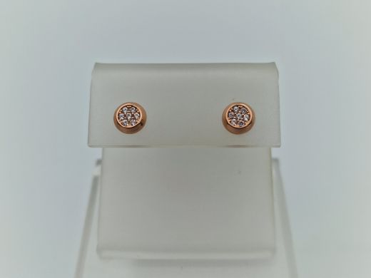 Zelta auskari ar cirkoniju, 0.68 g