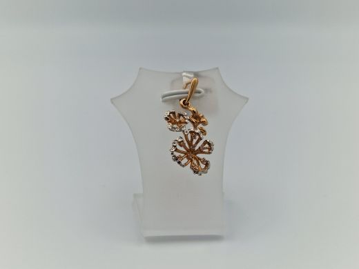 Zelta kulons ar cirkoniju, 1.91 g