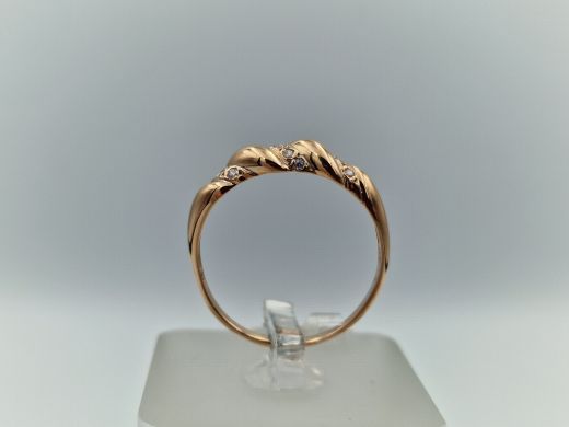 Zelta gredzens ar cirkoniju, 2.27 g, izm. 20