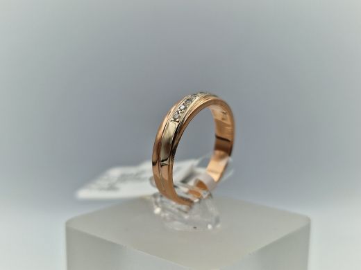 Zelta gredzens ar briljantiem, 2.52 g, izm. 16