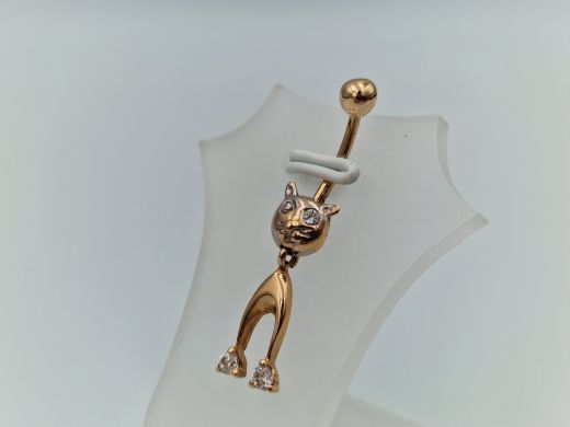 Золотой кулон с цирконом, 1.95 г