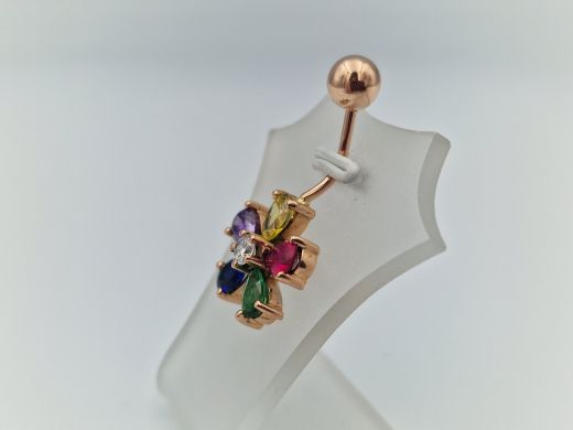 Золотой кулон с цирконом, 3.08 г