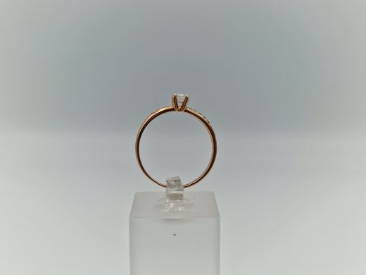 Zelta gredzens ar cirkoniju, 1.34 g, izm. 17