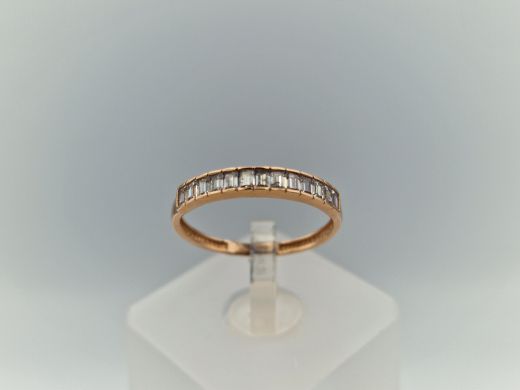 Zelta gredzens ar cirkoniju, 1.08 g, izm. 16.5