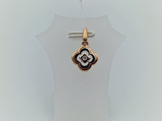 Zelta kulons ar cirkoniju, 0.95 g