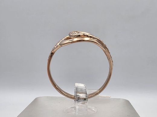 Золотое кольцо с цирконом, 2.24 г, разм. 16.5