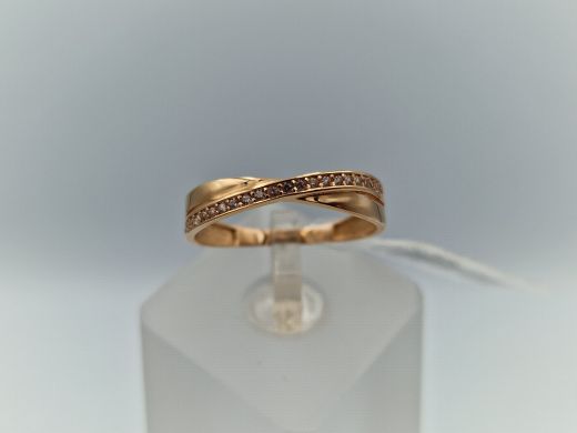 Zelta gredzens ar cirkoniju, 1.65 g, izm. 18