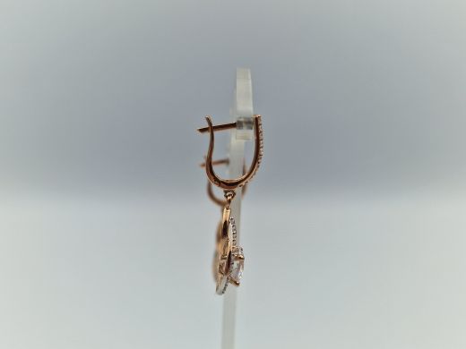 Zelta auskari ar cirkoniju, 4.35 g