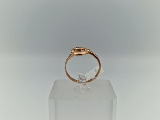 Zelta gredzens ar briljantu, 1.52 g, izm. 16